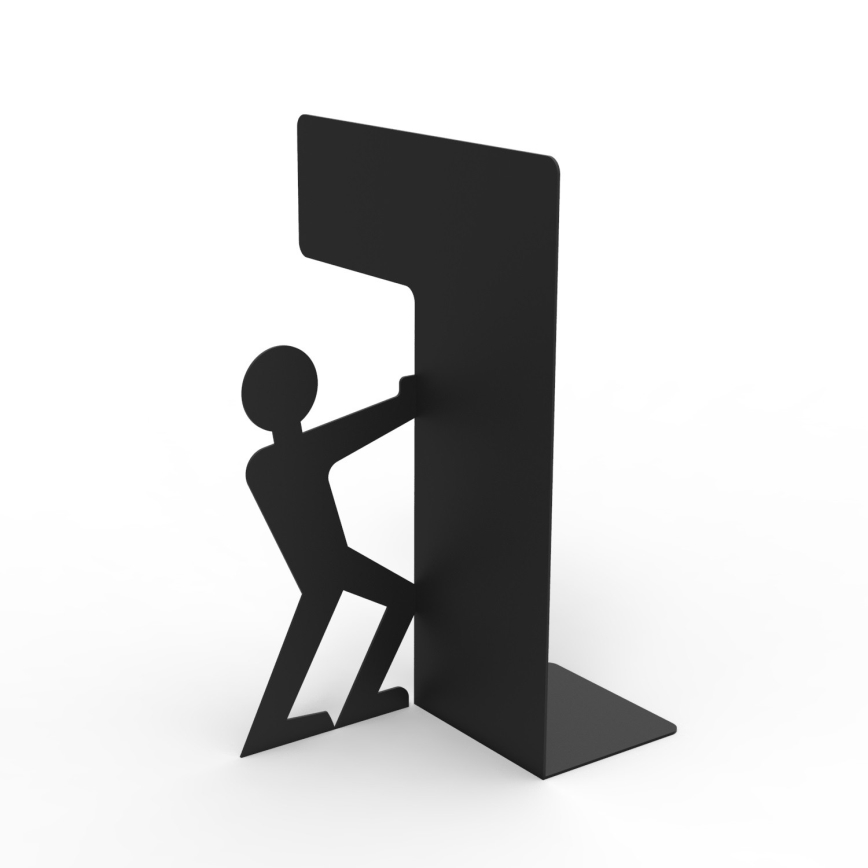 Bookend ADAM 20x14 cm black