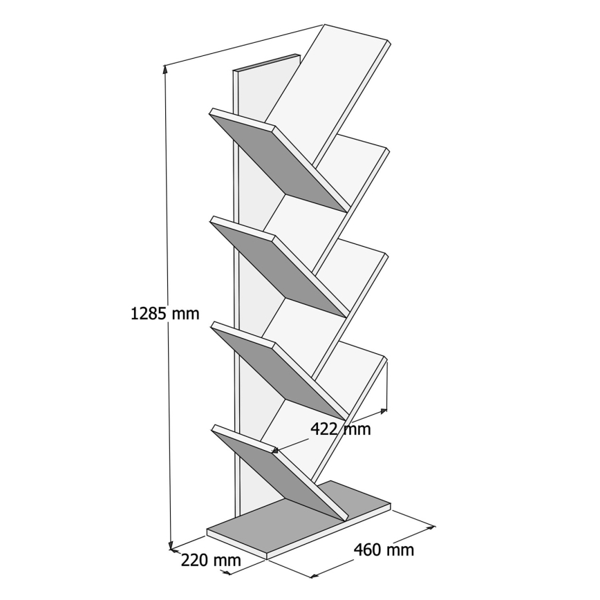 BOOKIE White Bookcase