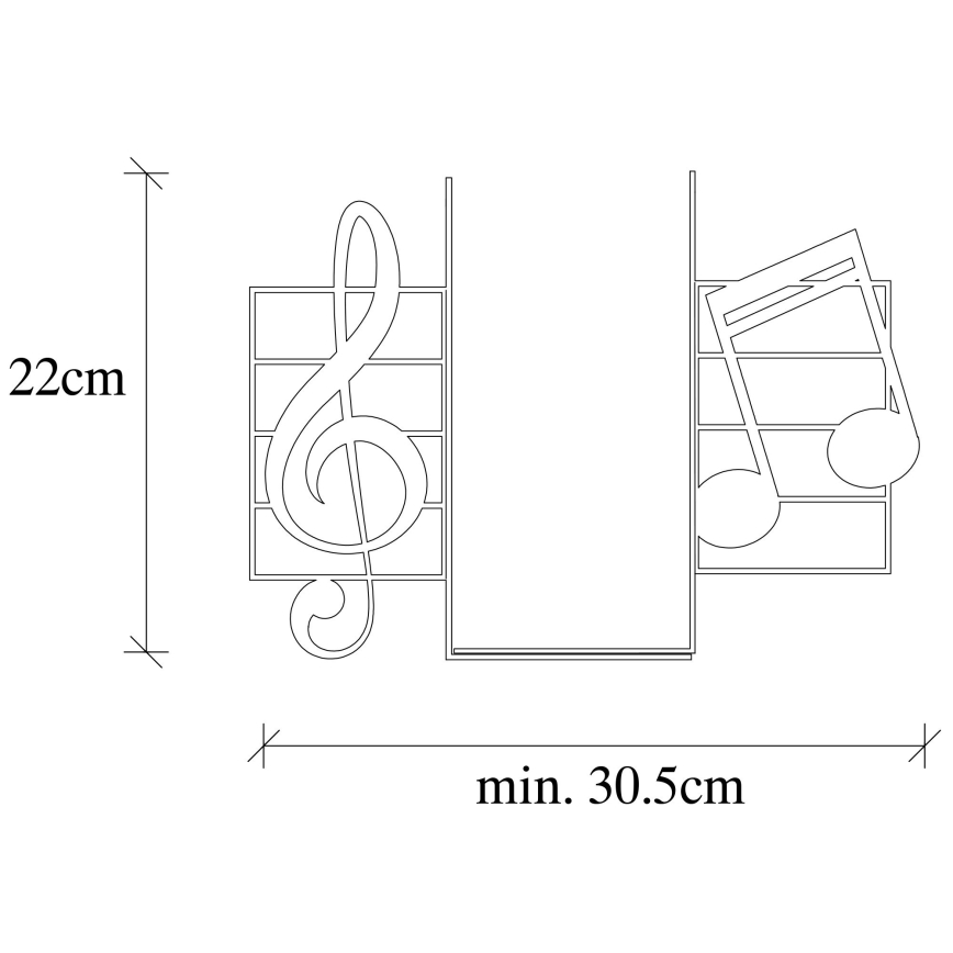 Bookstop 22x35,5 cm black