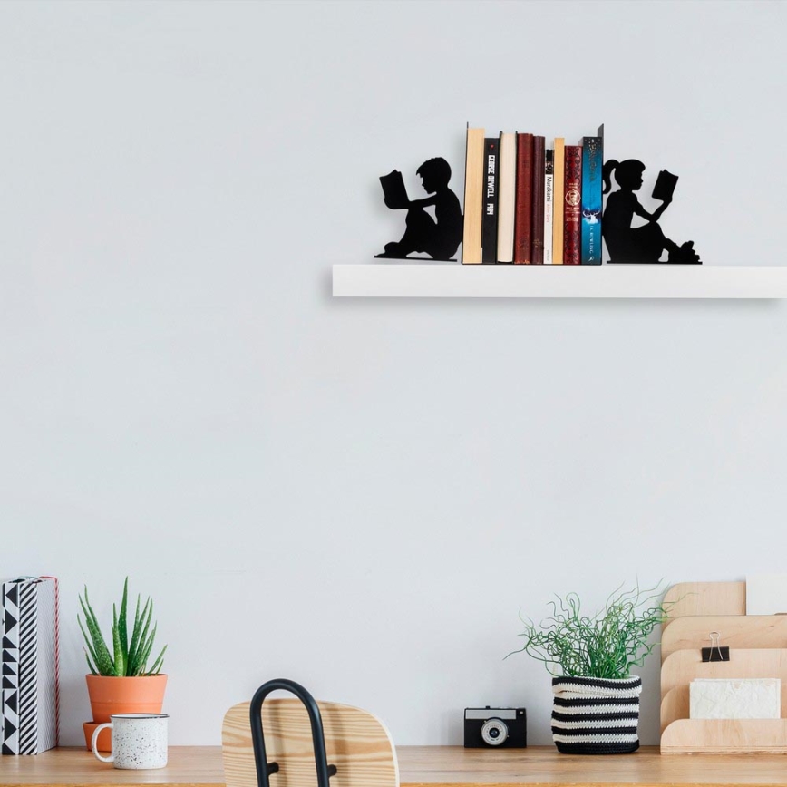 Bookstop 22x40,5 cm black