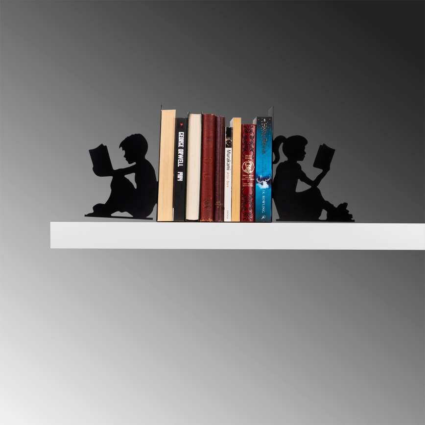 Bookstop 22x40,5 cm black