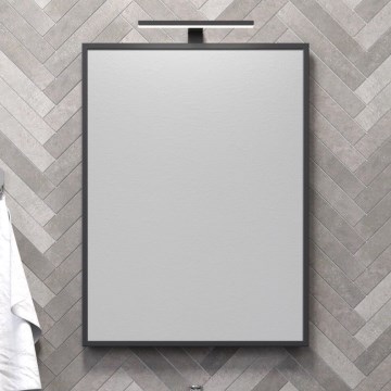 BORGSTED Bathroom Mirror 60 x 80 cm, Black