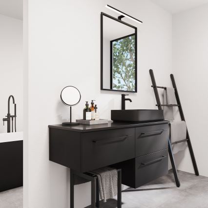 BORGSTED Bathroom Mirror 60 x 80 cm, Black