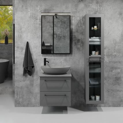 BORGSTED Bathroom Mirror 60 x 80 cm, Black