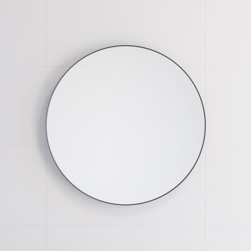 BORGSTED Bathroom Mirror, Ø 60 cm, Black