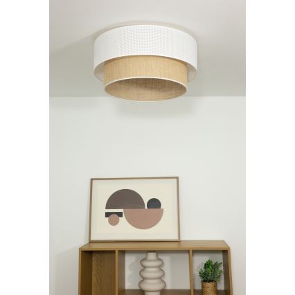 BORHO ceiling light 1x E27/60W/230V Ø 50 cm white/jute