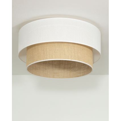 BORHO ceiling light 1x E27/60W/230V Ø 50 cm white/jute