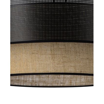 BORHO Cord Pendant Light 1xE27/60W/230V Ø 50 cm Black/Jute