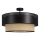 BORHO Flush-mount ceiling light 1xE27/60W/230V Ø 40 cm Black/Jute