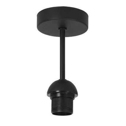 BORHO Flush-mount ceiling light 1xE27/60W/230V Ø 40 cm Black/Jute