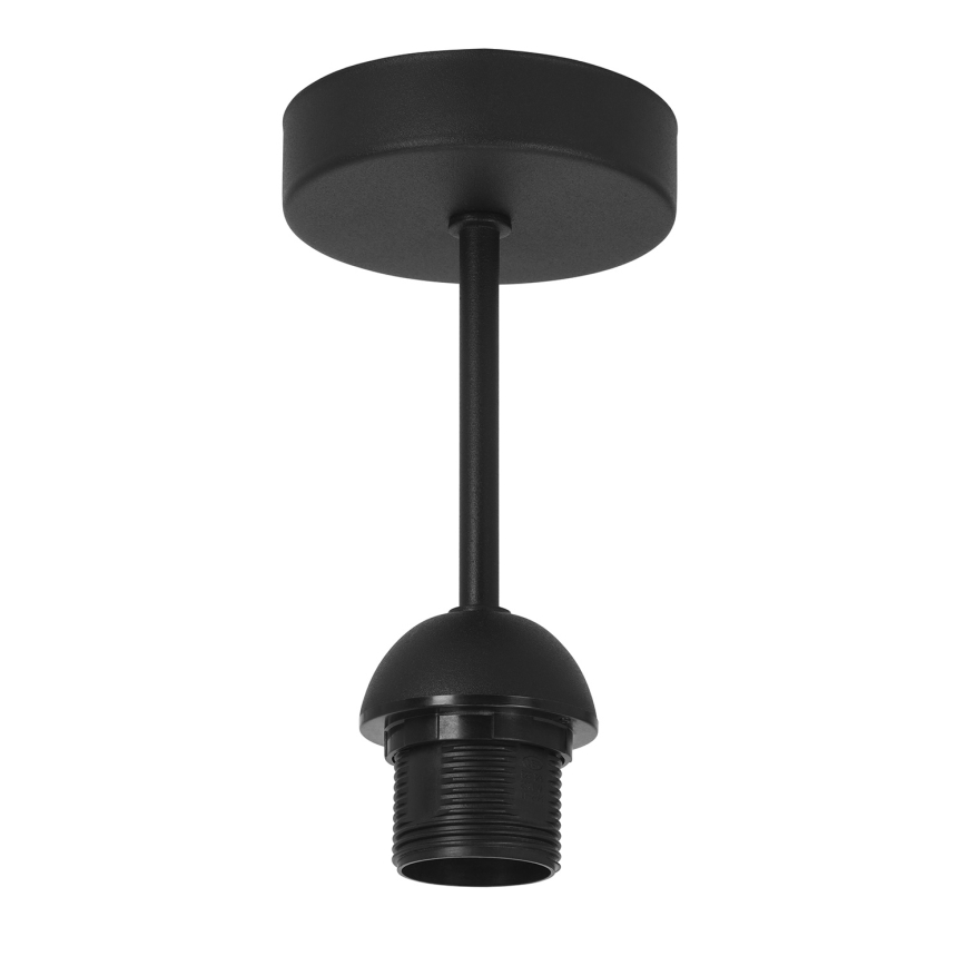 BORHO Flush-mount ceiling light 1xE27/60W/230V Ø 40 cm Black/Jute