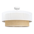 BORHO flush-mounted ceiling light 1xE27/60W/230V white/jute