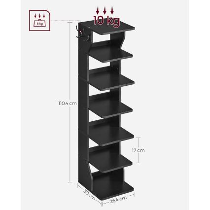 BOTARO Shoe Cabinet, Black