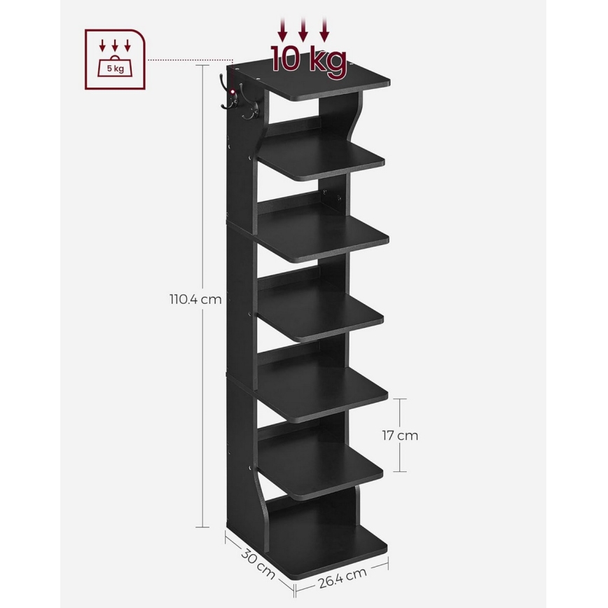 BOTARO Shoe Cabinet, Black