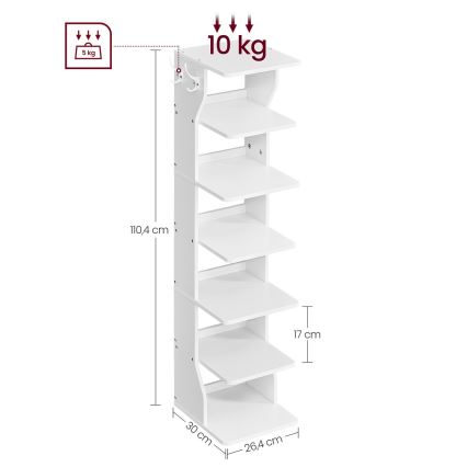BOTARO Shoe Cabinet, White