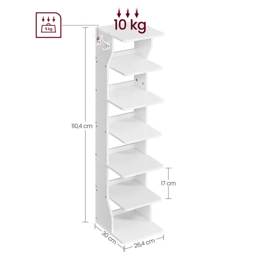 BOTARO Shoe Cabinet, White