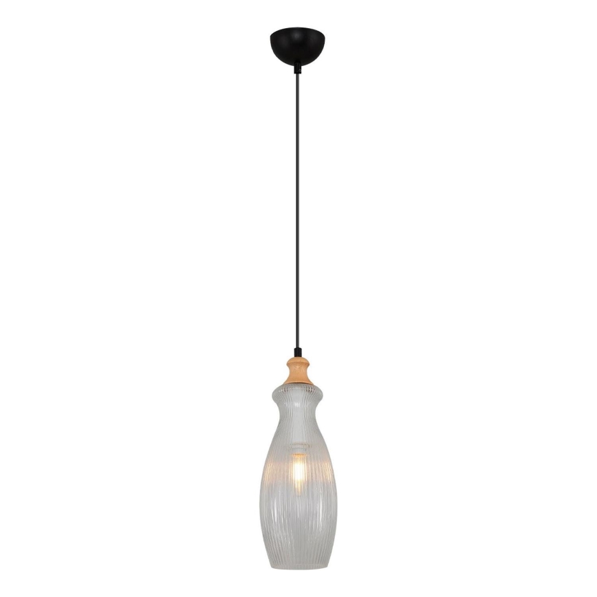 BOTTLE 1xE14/4W/230V Clear Pendant Light