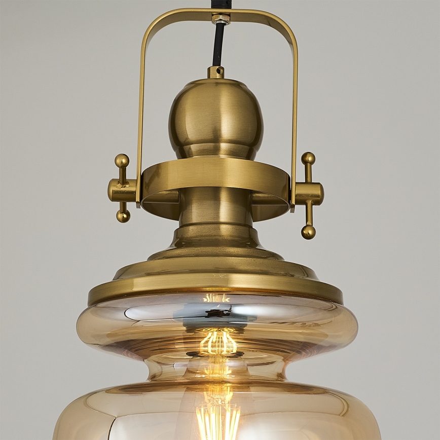 BOTTLE Chain Chandelier 1xE27/40W/230V Gold