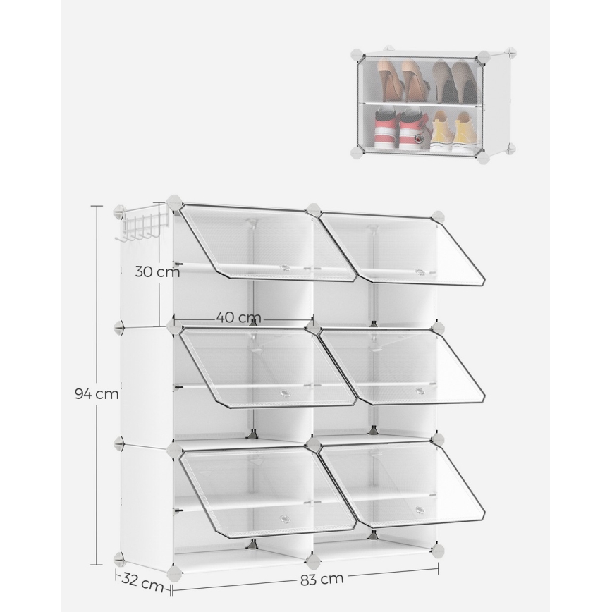 BOXIFY Modular Shelf with Compartments — White