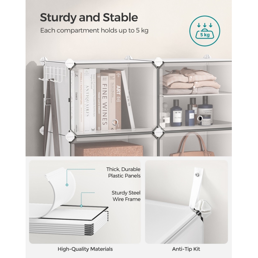 BOXIFY Modular Shelf with Compartments — White