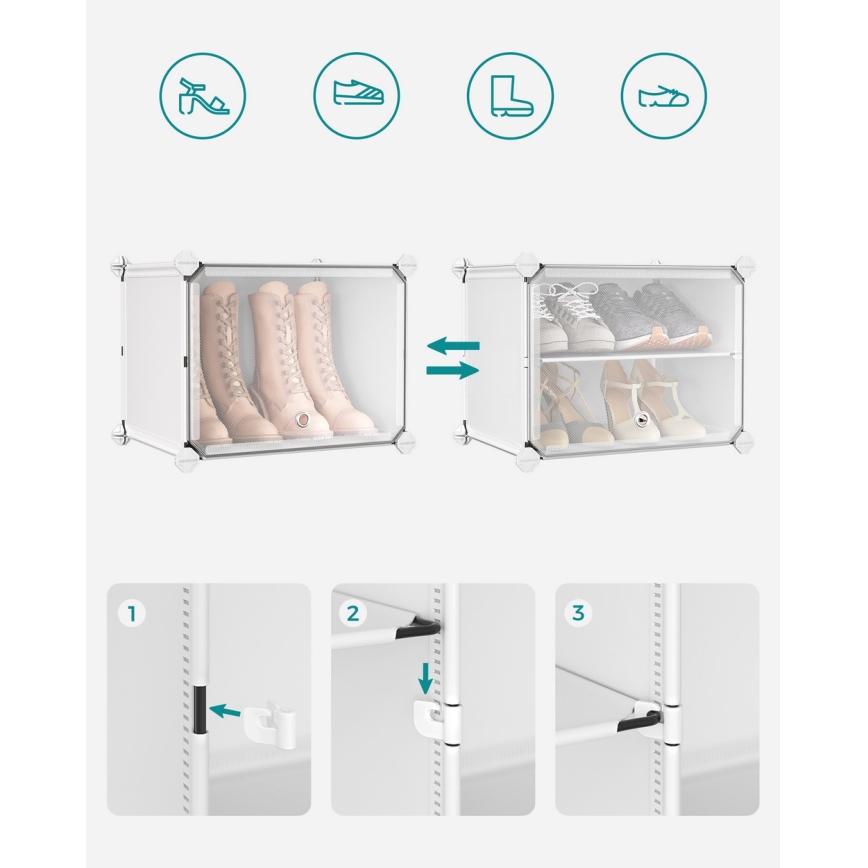 BOXIFY Modular Shelf with Compartments — White