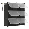 BOXIFY Modular Shelving Unit with Compartments, Black