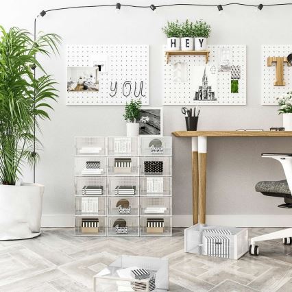 BOXIFY Modular Shelving Unit with Compartments, White