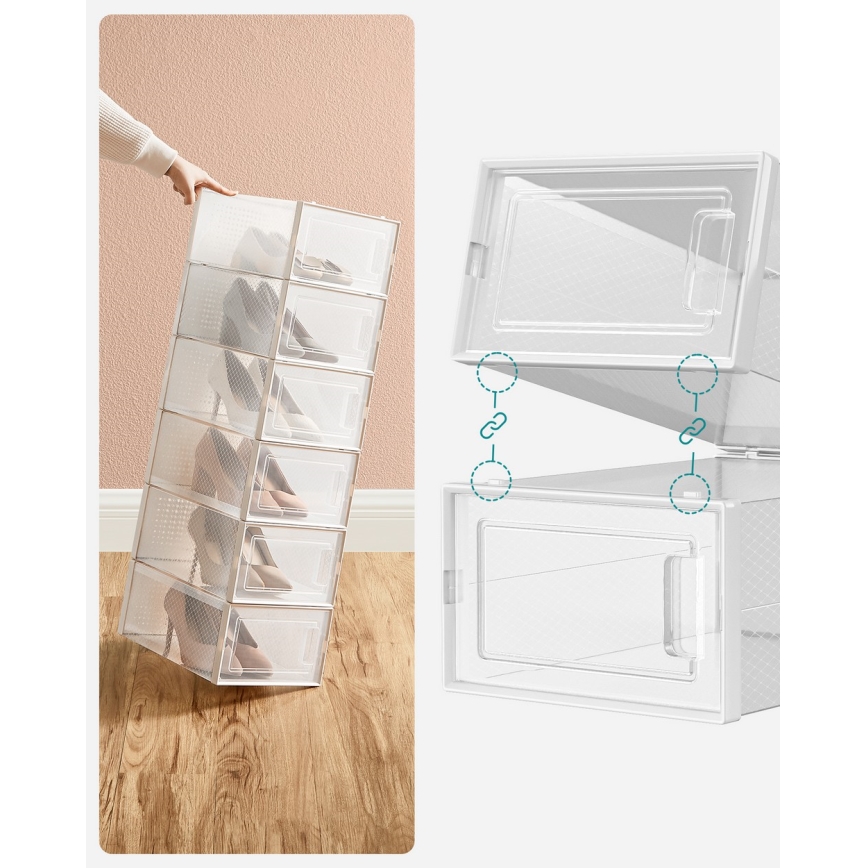 BOXIFY Modular Shelving Unit with Compartments – White