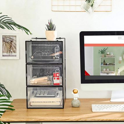 BOXIFY Modular Shelving Unit with Compartments — Black