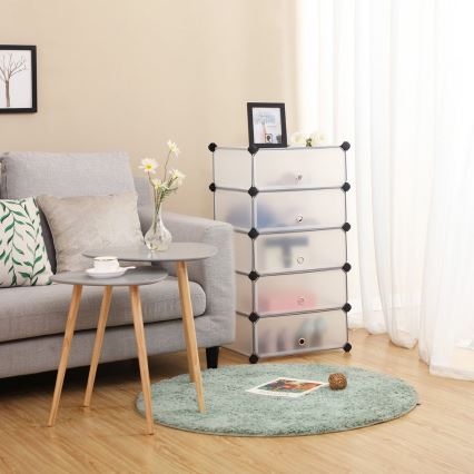 BOXIFY modular storage unit with drawers, white