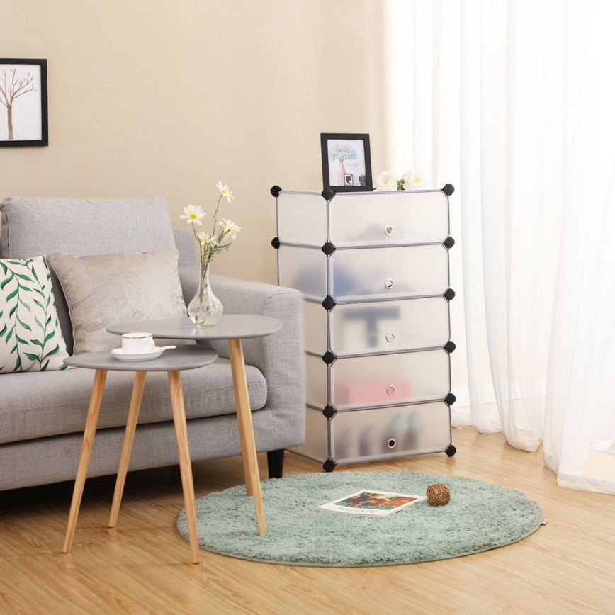 BOXIFY modular storage unit with drawers, white