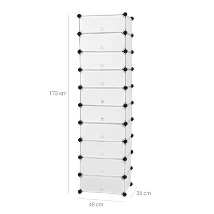 BOXIFY modular storage unit with drawers, white