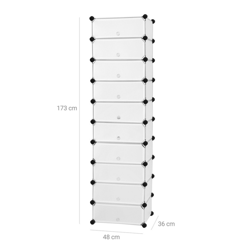 BOXIFY modular storage unit with drawers, white
