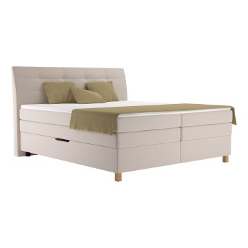 Boxspring bed with mattress BEA 180x200 cm beige