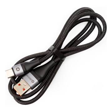 Braided USB cable USB-A / USB-C connector 18W 1m black