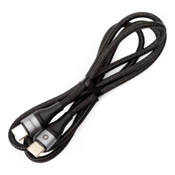 Braided USB cable USB-C / USB-C connector 60W 1m black