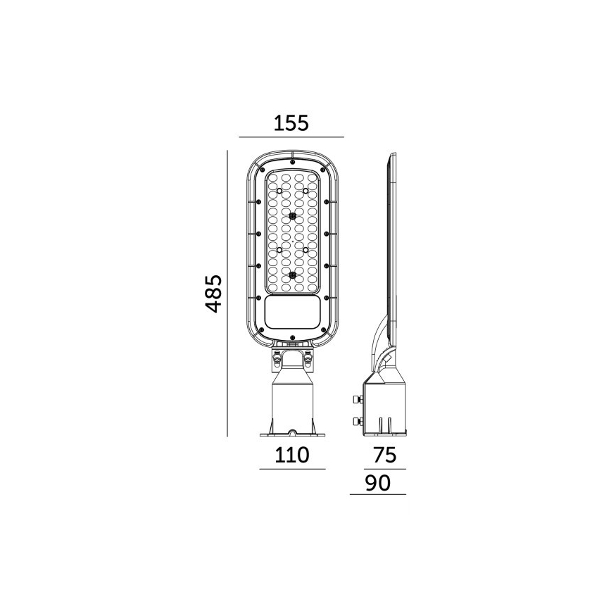 BRELUXO LED Street Light 100W, 230V, 4000K, IP65