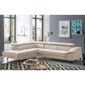 BRESCIA Left-hand L-shaped Corner Sofa Bed with Storage, Beige