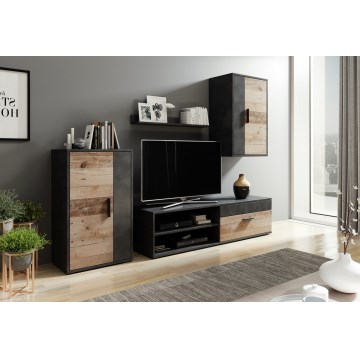 BRICK Living Room Wall Unit – Brown/Black