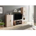 BRICK living room wall unit, Sonoma oak/white