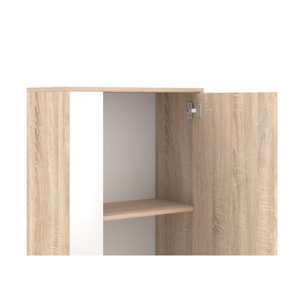 BRICK living room wall unit, Sonoma oak/white