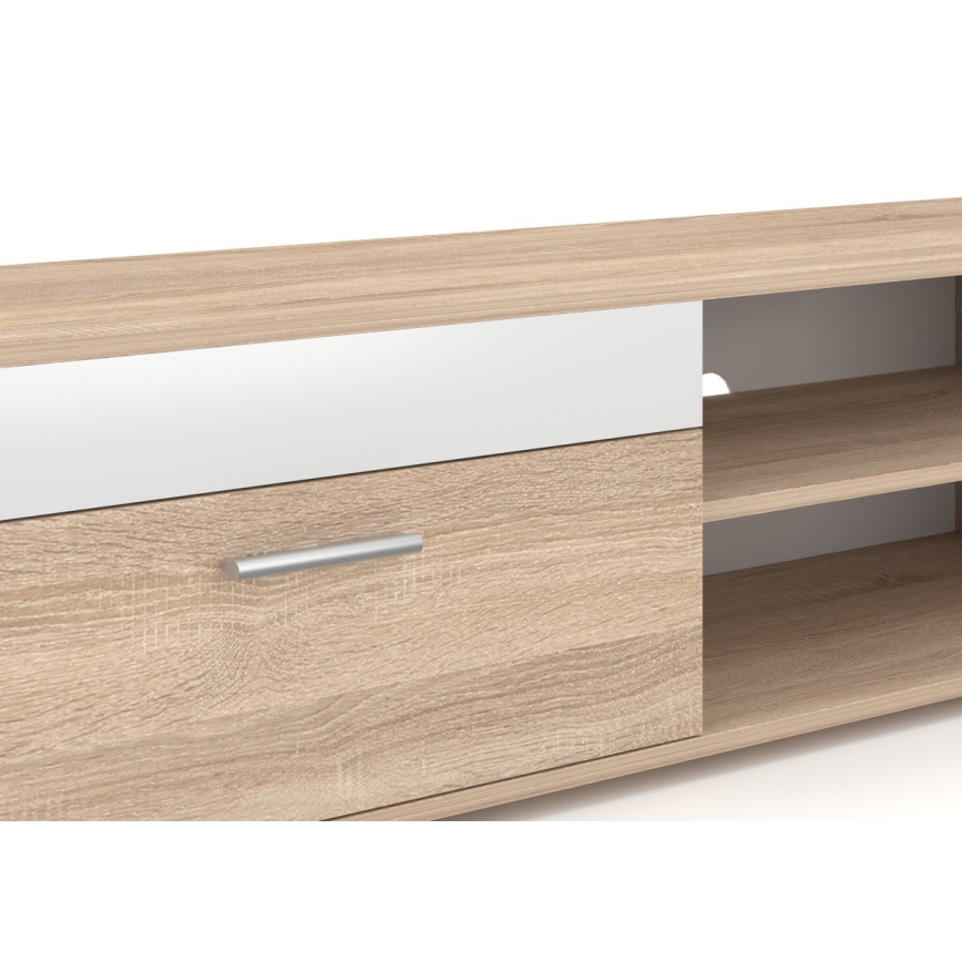 BRICK living room wall unit, Sonoma oak/white