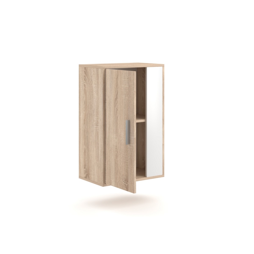 BRICK living room wall unit, Sonoma oak/white
