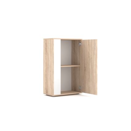 BRICK living room wall unit, Sonoma oak/white