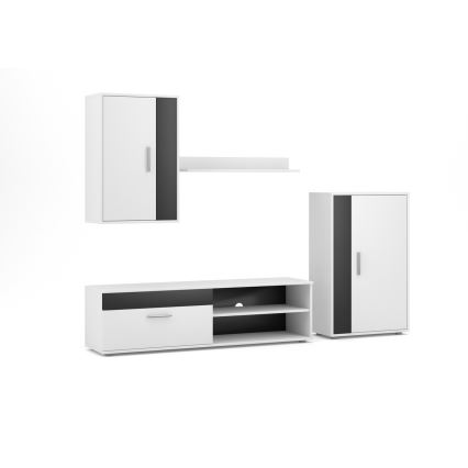 BRICK Living Room Wall Unit White/Black