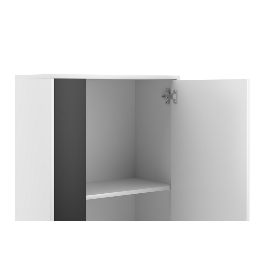 BRICK Living Room Wall Unit White/Black