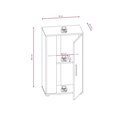 BRICK Living Room Wall Unit White/Black