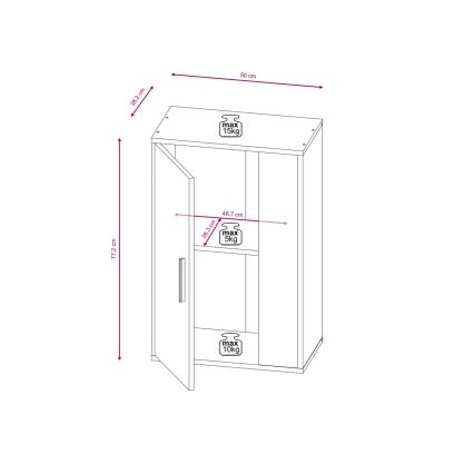 BRICK Living Room Wall Unit White/Black