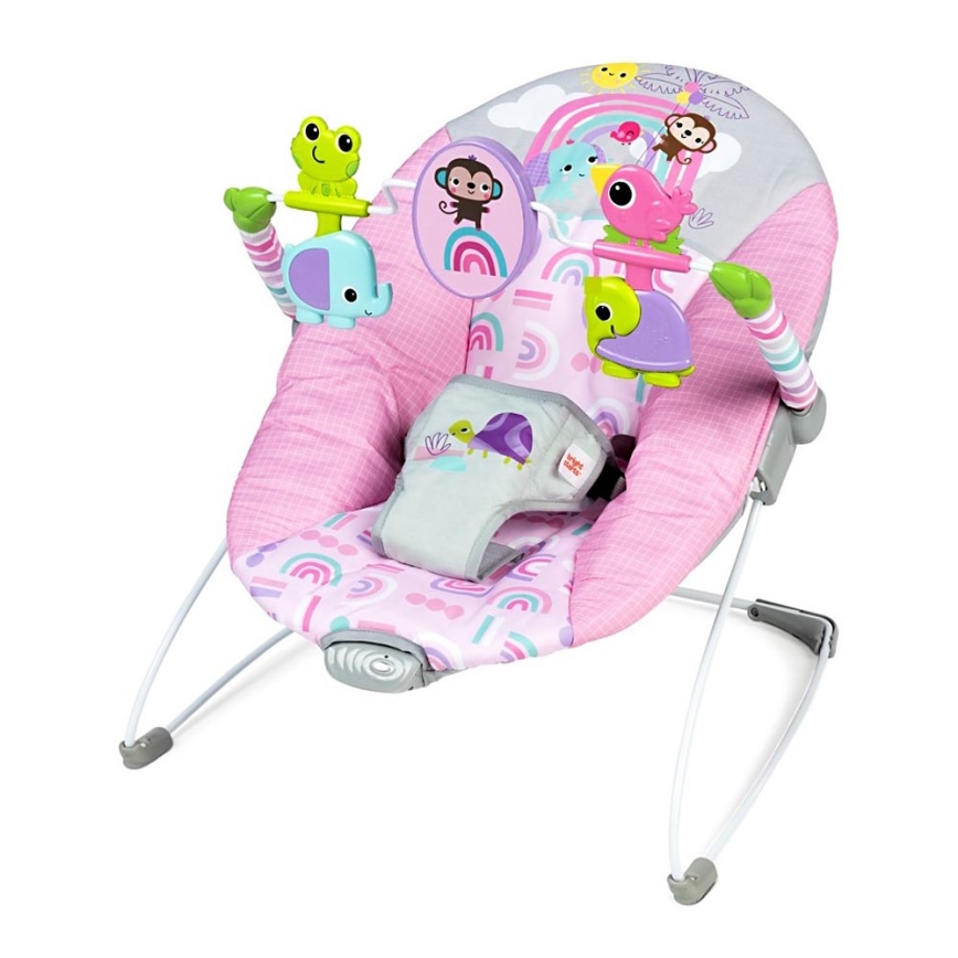 Bright Starts - Baby vibrating rocker PINK PARADISE