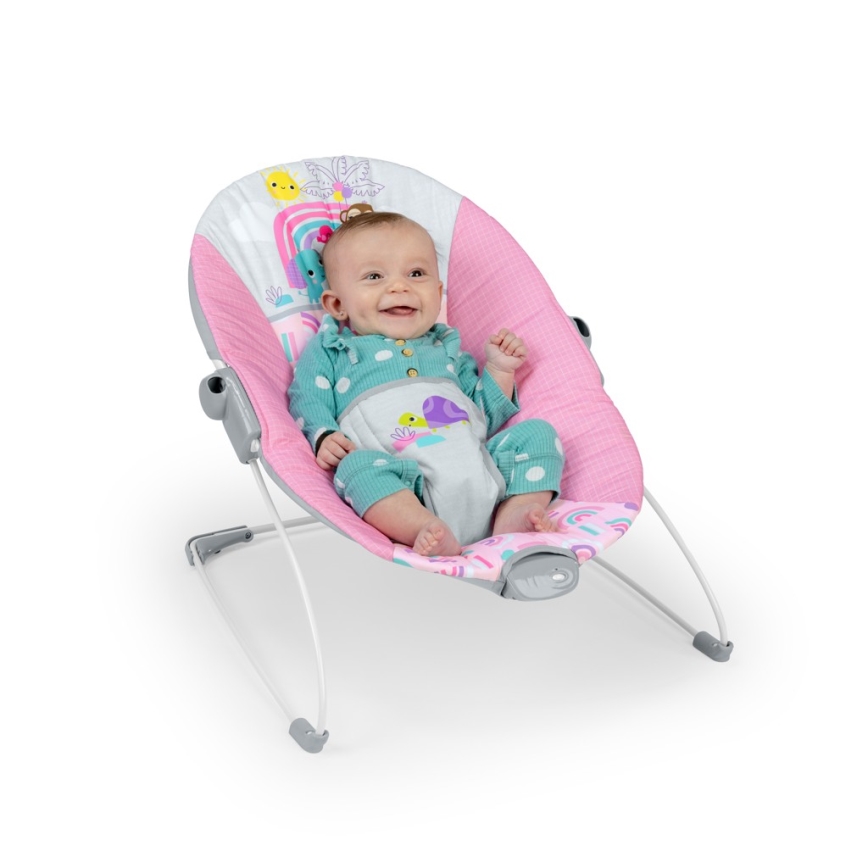 Bright Starts - Baby vibrating rocker PINK PARADISE